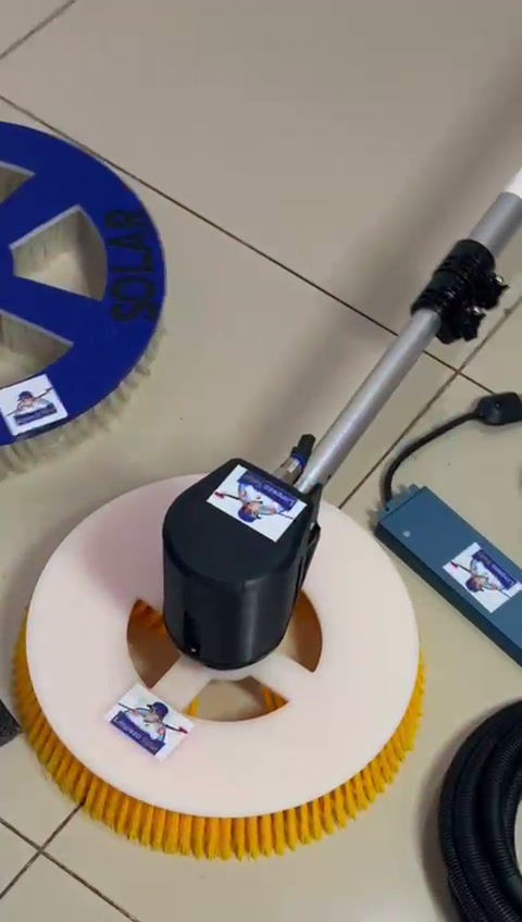 Thumbnail: Escova Giratória Profissional IN22 Limpeza Solar + Lança Ajustável 5m + CURSO