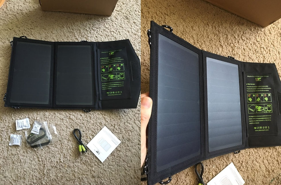 Miniatura: Carregador Energia Solar Dobrável Porta USB Carregador Solar Portátil