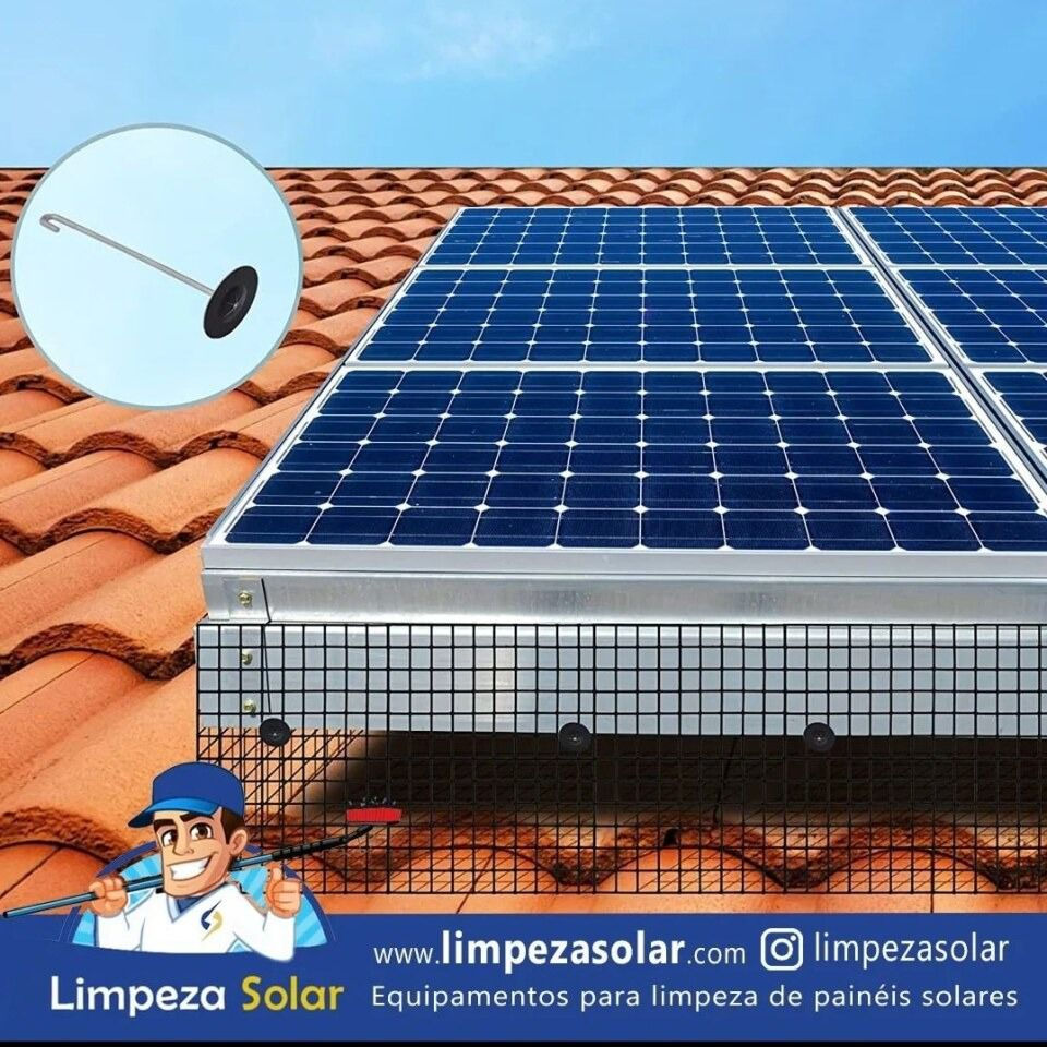 Miniatura: Tela de Proteção para Placa Solar Evita Ninhos de Morcegos e Pombos