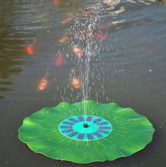 Miniatura: Decoração de Flutuação Solar para Jardim com Bomba de água Folha de Lotus 200L/H