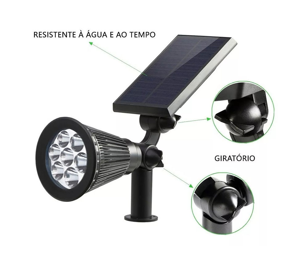 Miniatura: Luminária Energia Solar 7 LED RGB Espeto Jardim, Decoração