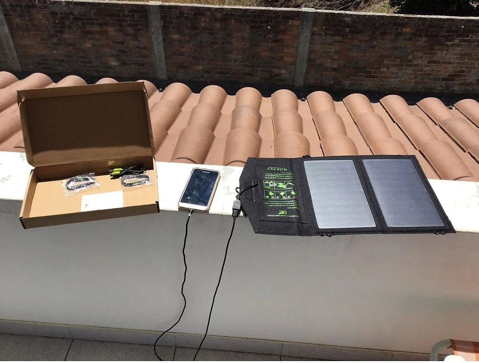 Miniatura: Carregador Energia Solar Dobrável Porta USB Carregador Solar Portátil