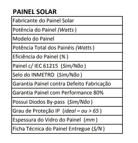 Miniatura: Check List Solar Fotovoltaico Check List Energia Solar Fotovoltaica