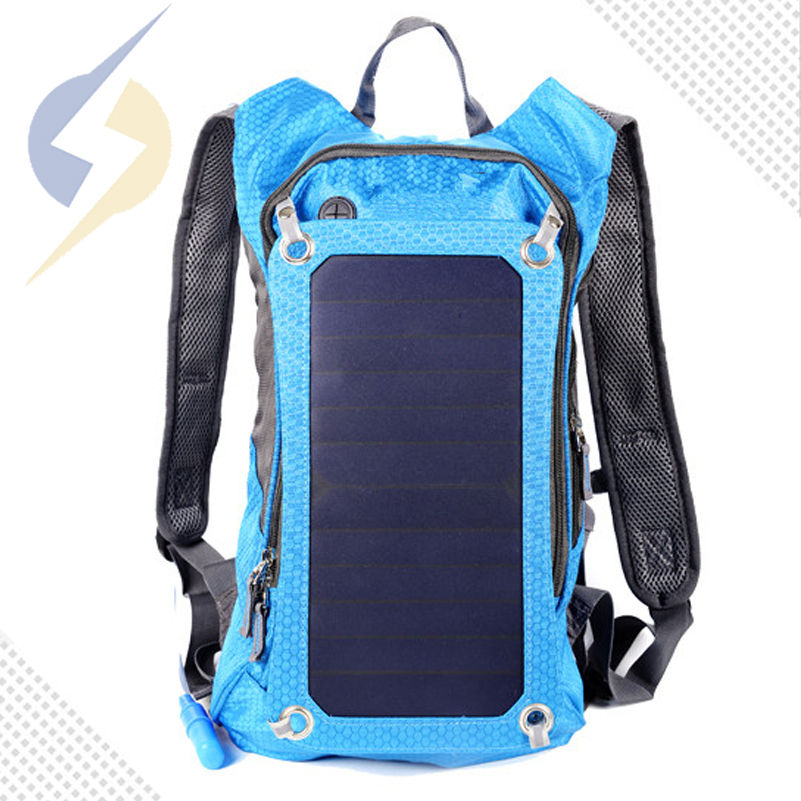 Miniatura: Mochila Energia Solar Painel Solar USB Esporte Ciclismo Hidratação