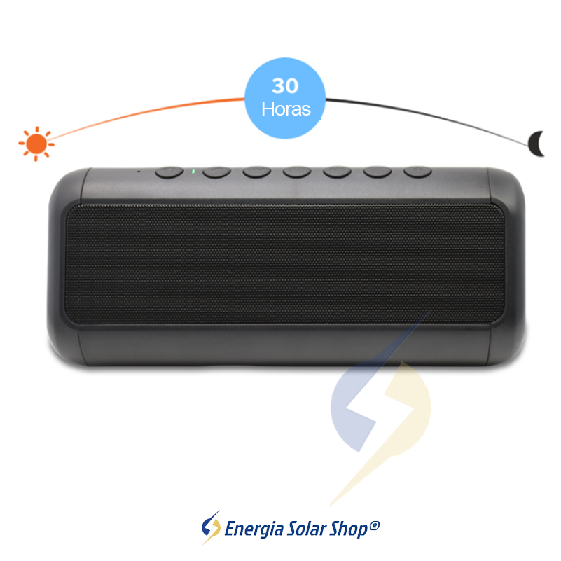 Miniatura: Caixa de Som Energia Solar Bluetooth, Portátil  À Prova D' Água