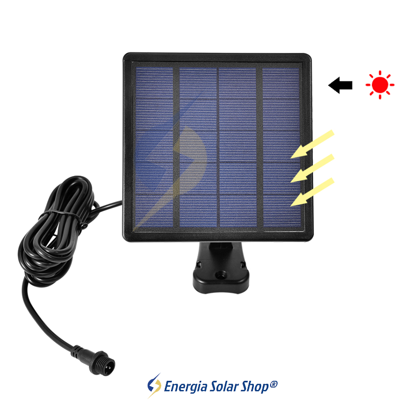 Miniatura: Painel Solar 3m Cabo 100lm 3.7 V/2000 mAH Ao Ar Livre Pátio, Corredor