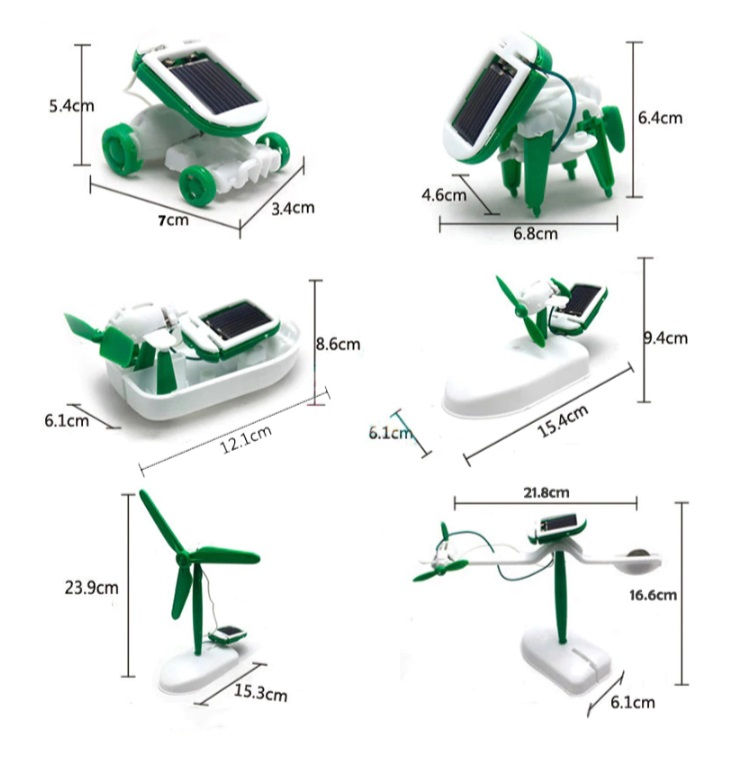 Miniatura: Brinquedo Solar 6 EM 1 Aprendizagem Educacional Energia Solar Robot 
