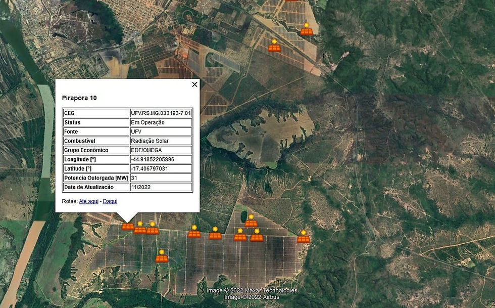 Miniatura: Mapa Solar Interativo: Localização Estratégica de Usinas no Brasil