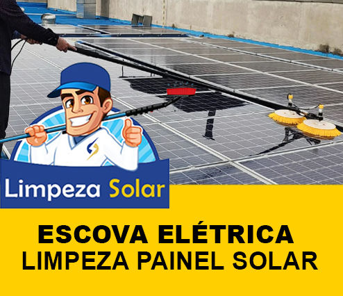 Miniatura: Escova de Limpeza Solar Giratória Elétrica Lavar Placa Solar