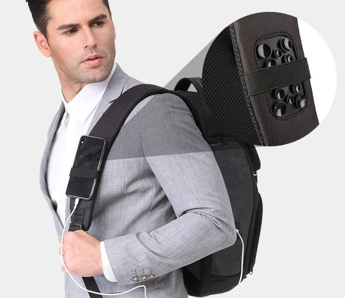 Miniatura: Mochila Energia Solar USB 15.6 Polegada Laptop Viagens de Negócios