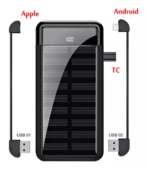 Miniatura: Carregador Solar CX USB(MAX), Não Fique Sem Bateria