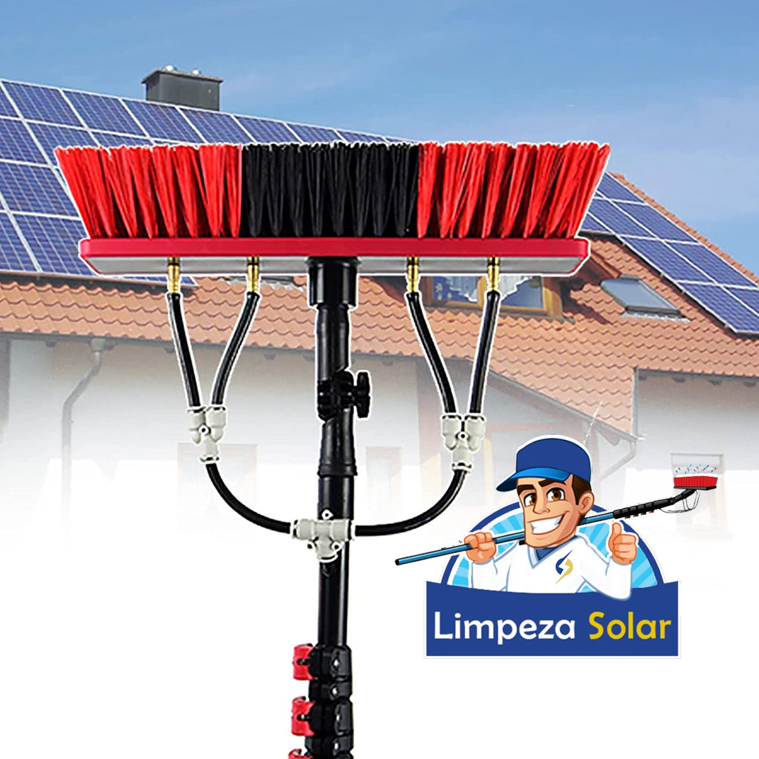 Kit Limpeza Solar 10.7m Manutenção de Usinas de Energia Solar