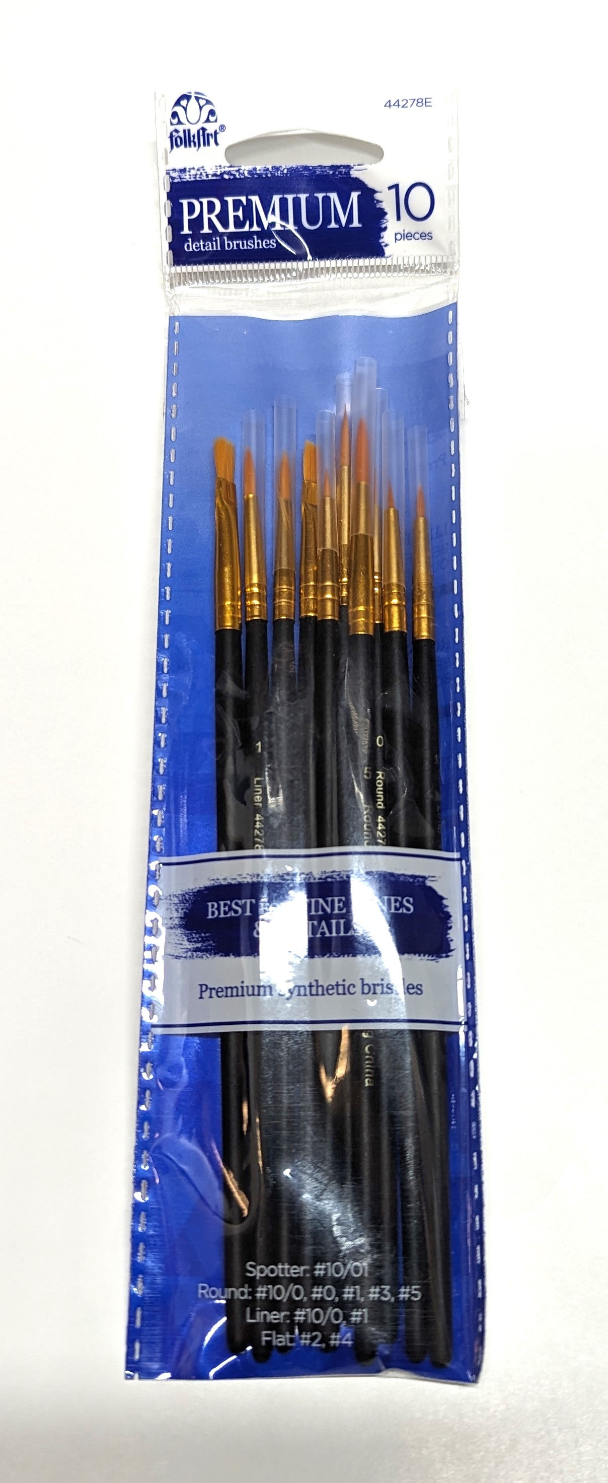 Folk Art 10pc Premium Detail Brushes