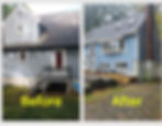 Siding contractor in Derry New Hampshire. This was a before and after of a job we did.