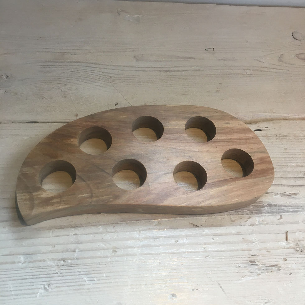 Thumbnail: Handmade rack for seven (7) eggs in spalted beech (526)