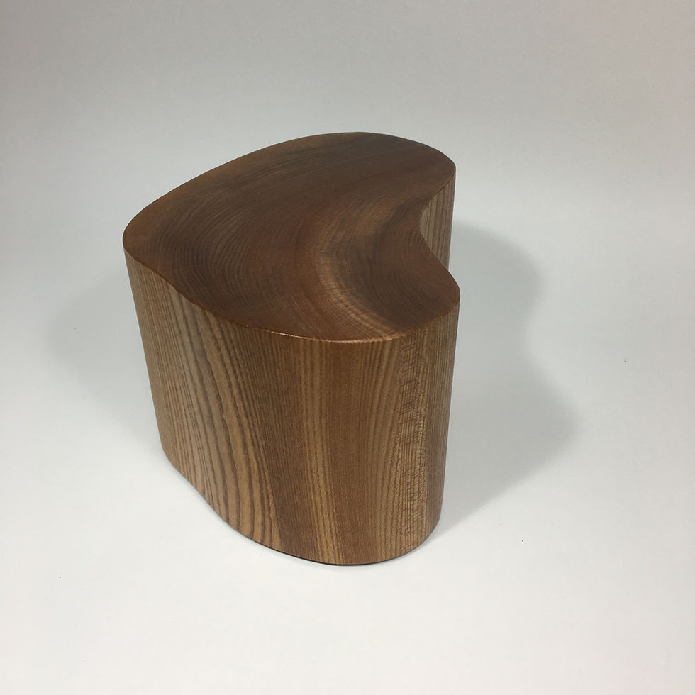 Thumbnail: Tall natural plinth handmade from Scottish Elm (548)