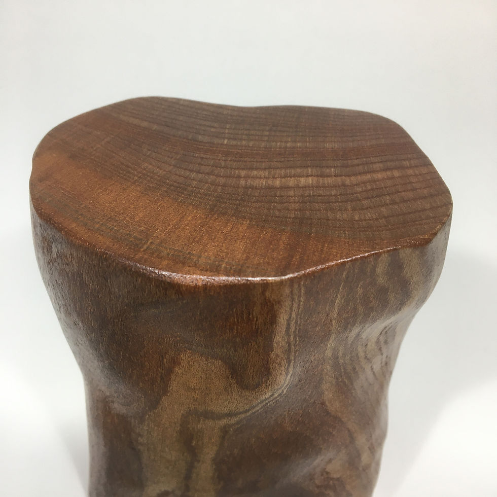 Thumbnail: Natural wood small dark elm display plinth or stand (543)