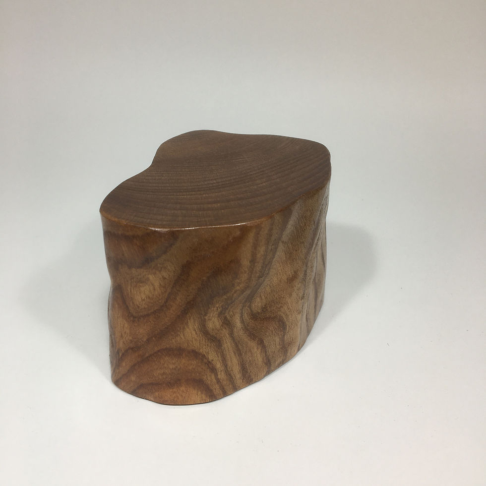Thumbnail: Small handmade dark elm display plinth or stand (542)