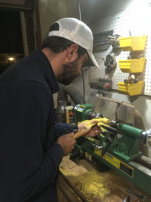 Turning Tekton duck calls, a spiritual craft