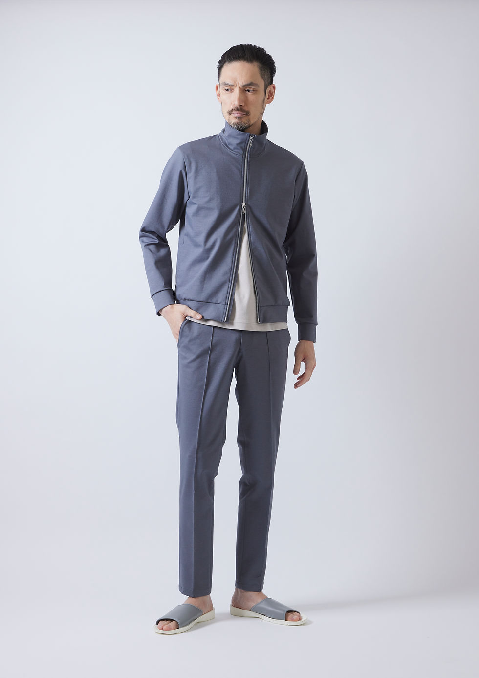 サムネイル： TCR2410220-96 Compressed cotton jersey easy slim fit
