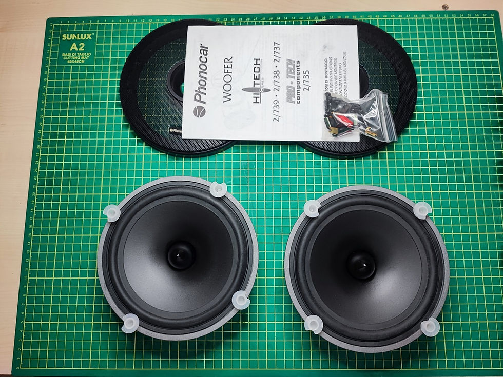 Altoparlanti per auto Old School Woofer Phonocar 2/739 hi-tech Flat 165mm 6,5 pollici 4ohm NIB NOS coppia