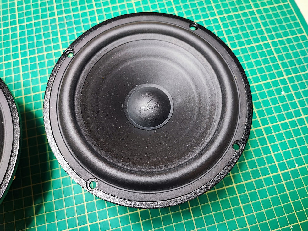 Miniatura: Old School Focal Polyflex 6.5" woofer auto pair vintage NOS car audio system 165h