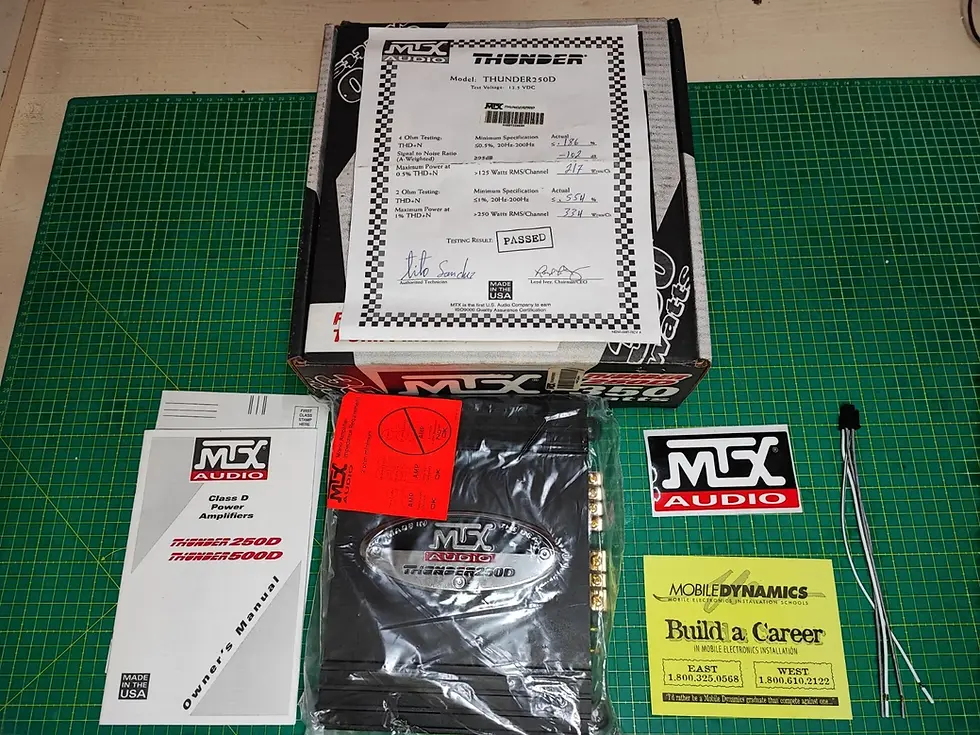 Miniatura: Amplificatore auto Mono MTX Thunder 250d NIB new old school car audio stock PER SUBWOOFER
