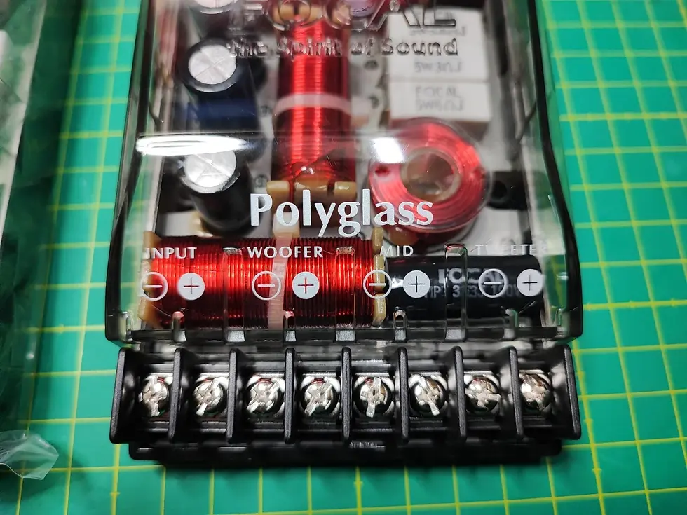 Miniatura: Crossover passivo per auto Focal Polyglass 165 vr3 3 vie old school per tweeter + midrange + woofer