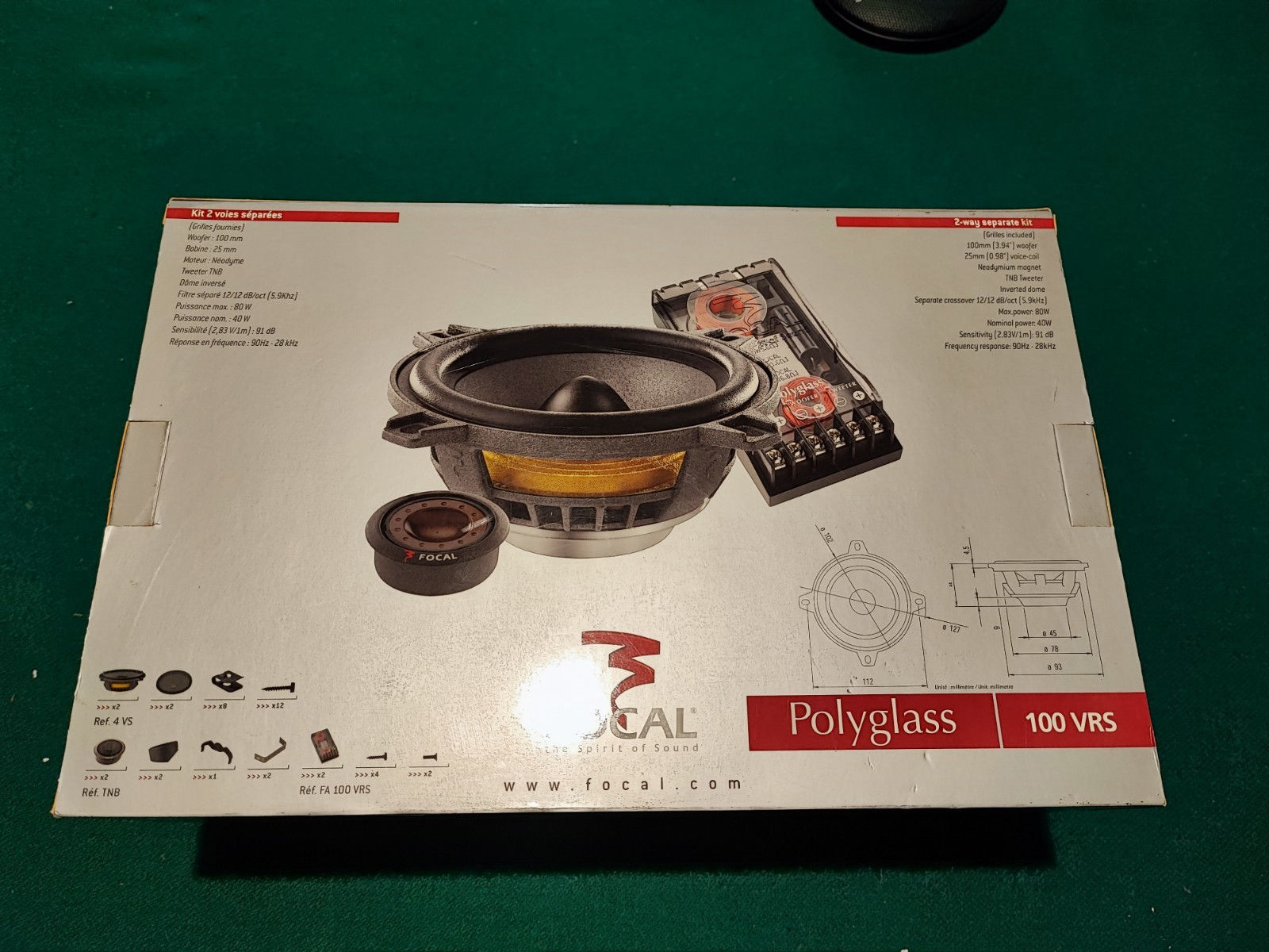 Kit Focal Polyglass 100 VRS