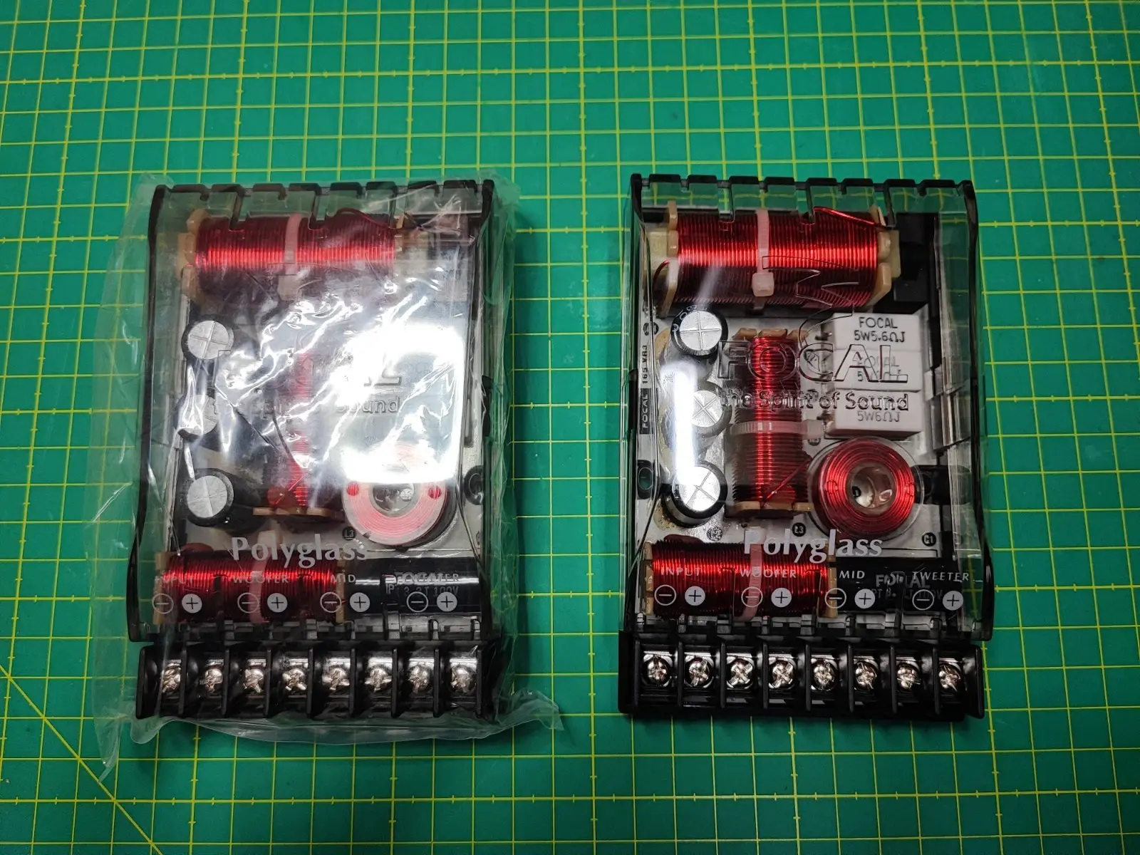 Crossover passivo per auto Focal Polyglass 165 vr3 3 vie old school per tweeter + midrange + woofer