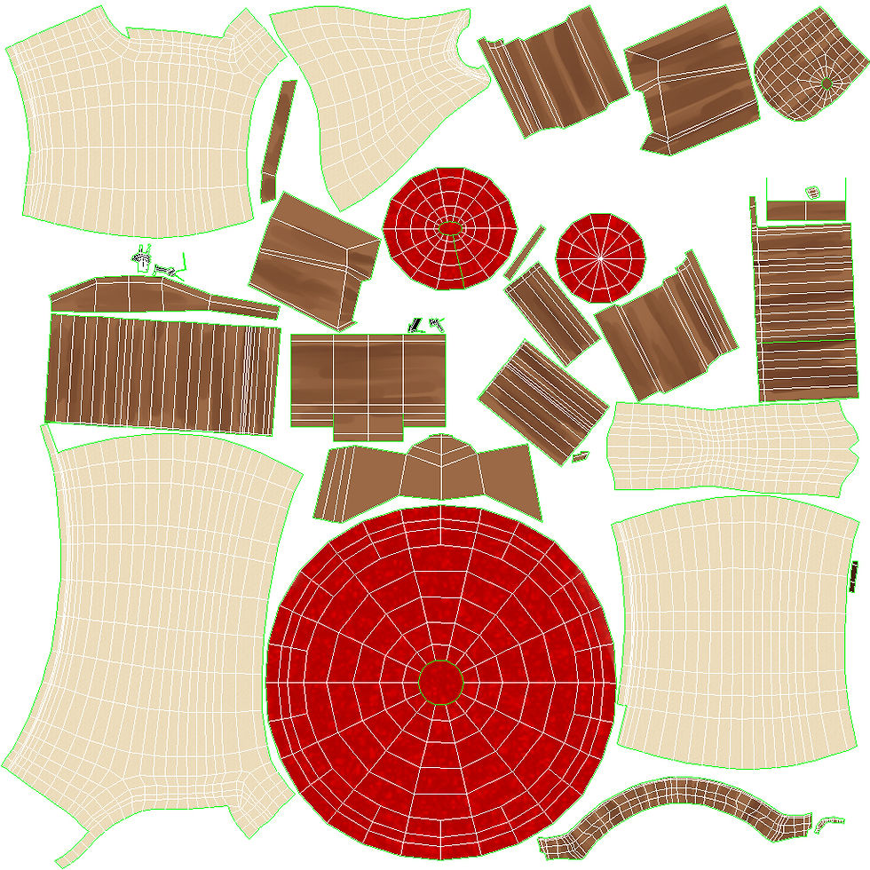 Unwrap mit selbst gepainteter Textur