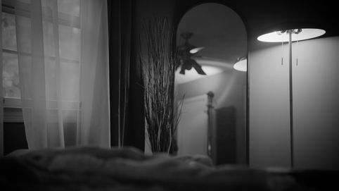 Boudoir session mirror