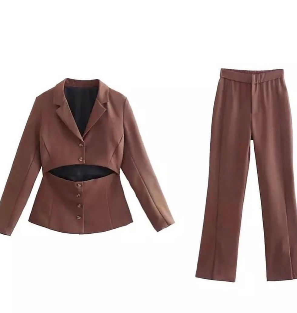 Thumbnail: Slim fit cut out blazer and pant 