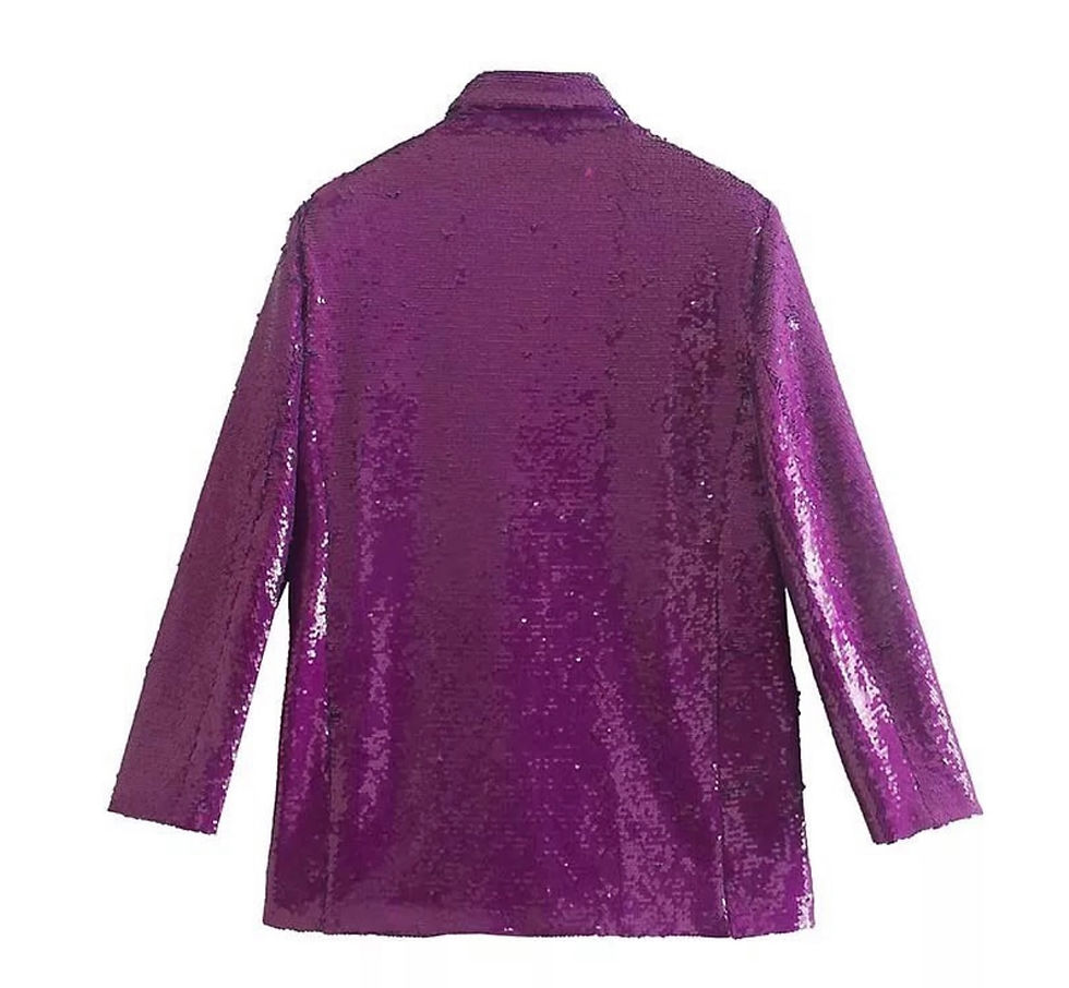 Thumbnail: Purple sequins blazer only 