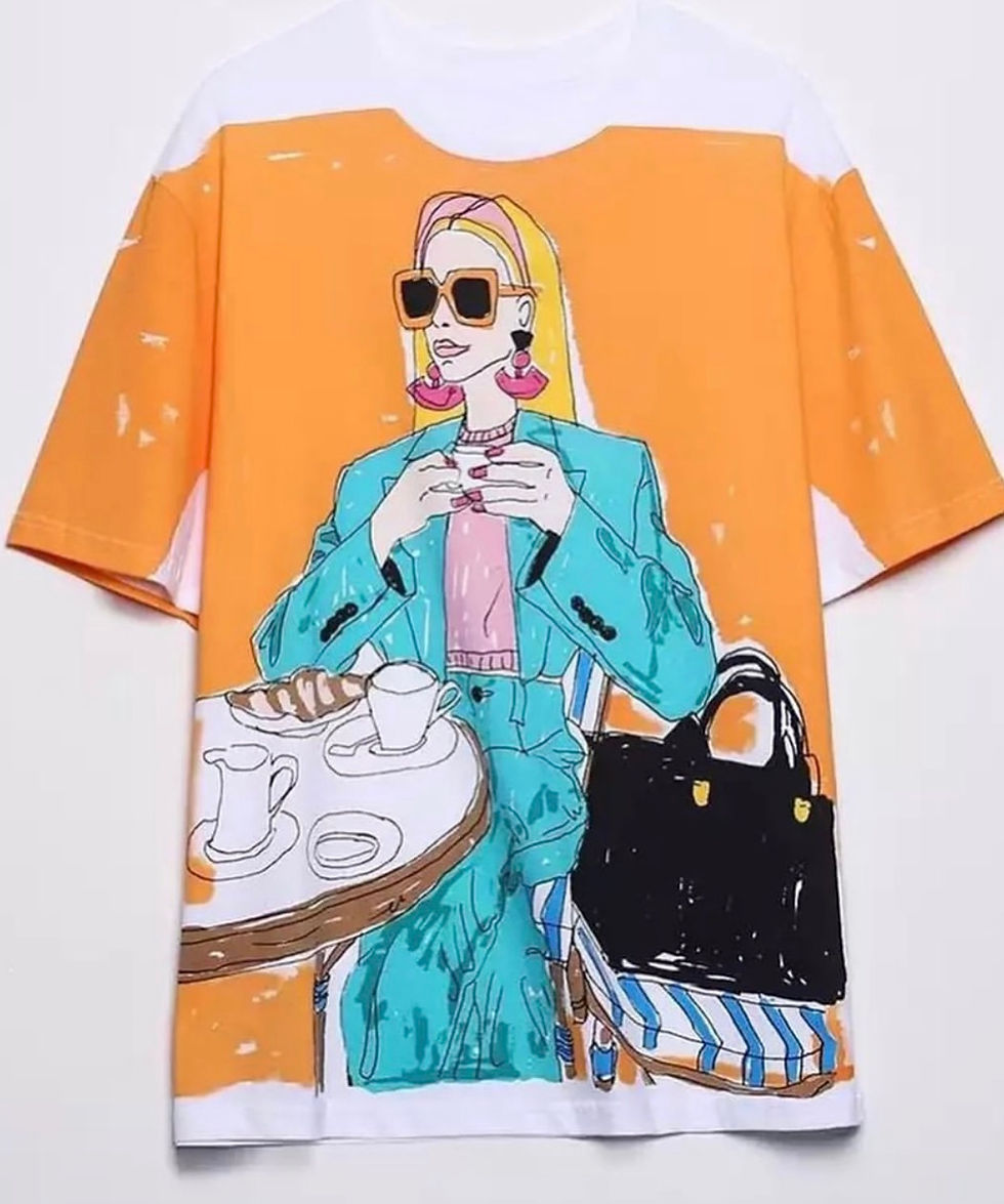 Thumbnail: Printed T-shirt and skirt 