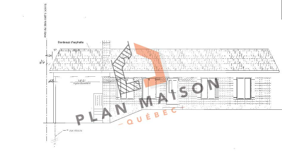 Construction de maison plain pied - Vue de face