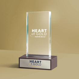 Heart of Gold award trophy