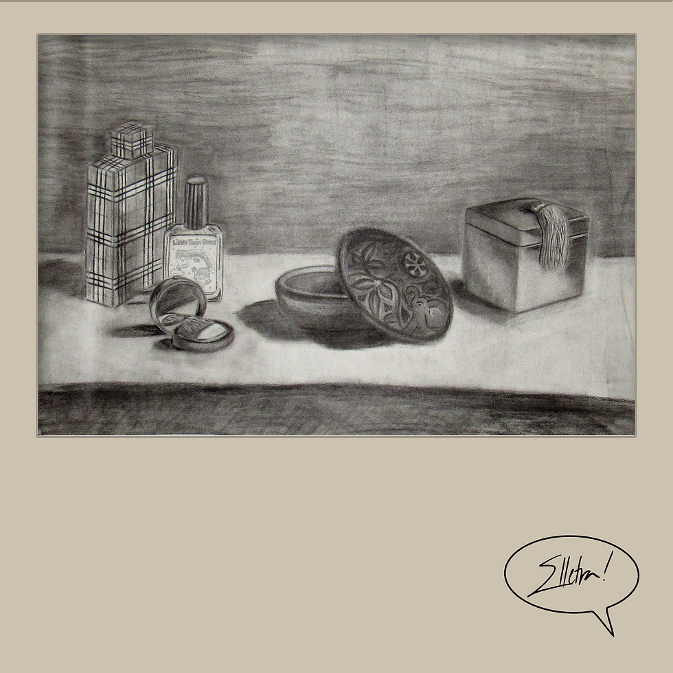 still life, charcoal, 2013