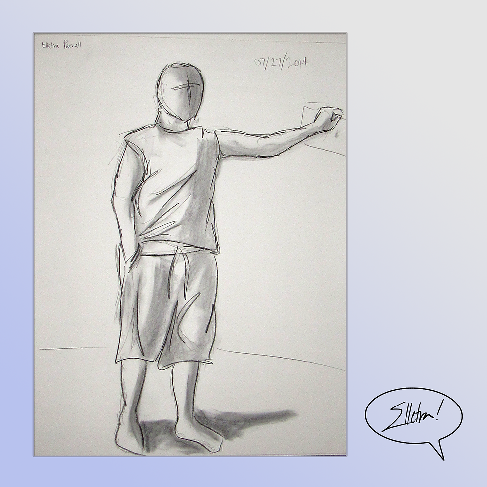 gesture, charcoal, 2014