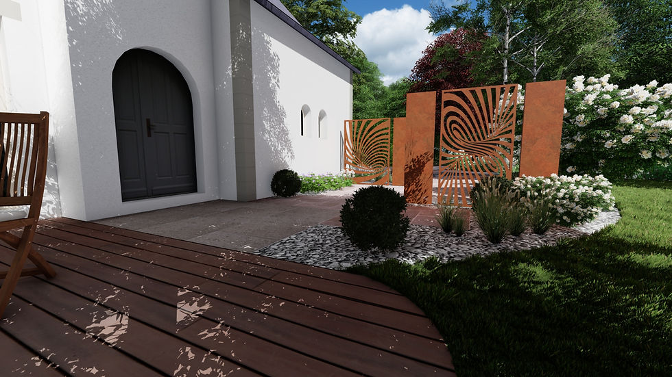 Miniature : panneau-corten-décoratif-pare-vue-occultant-jardin-aménagement-exterieur-piscine-spa-terrasse