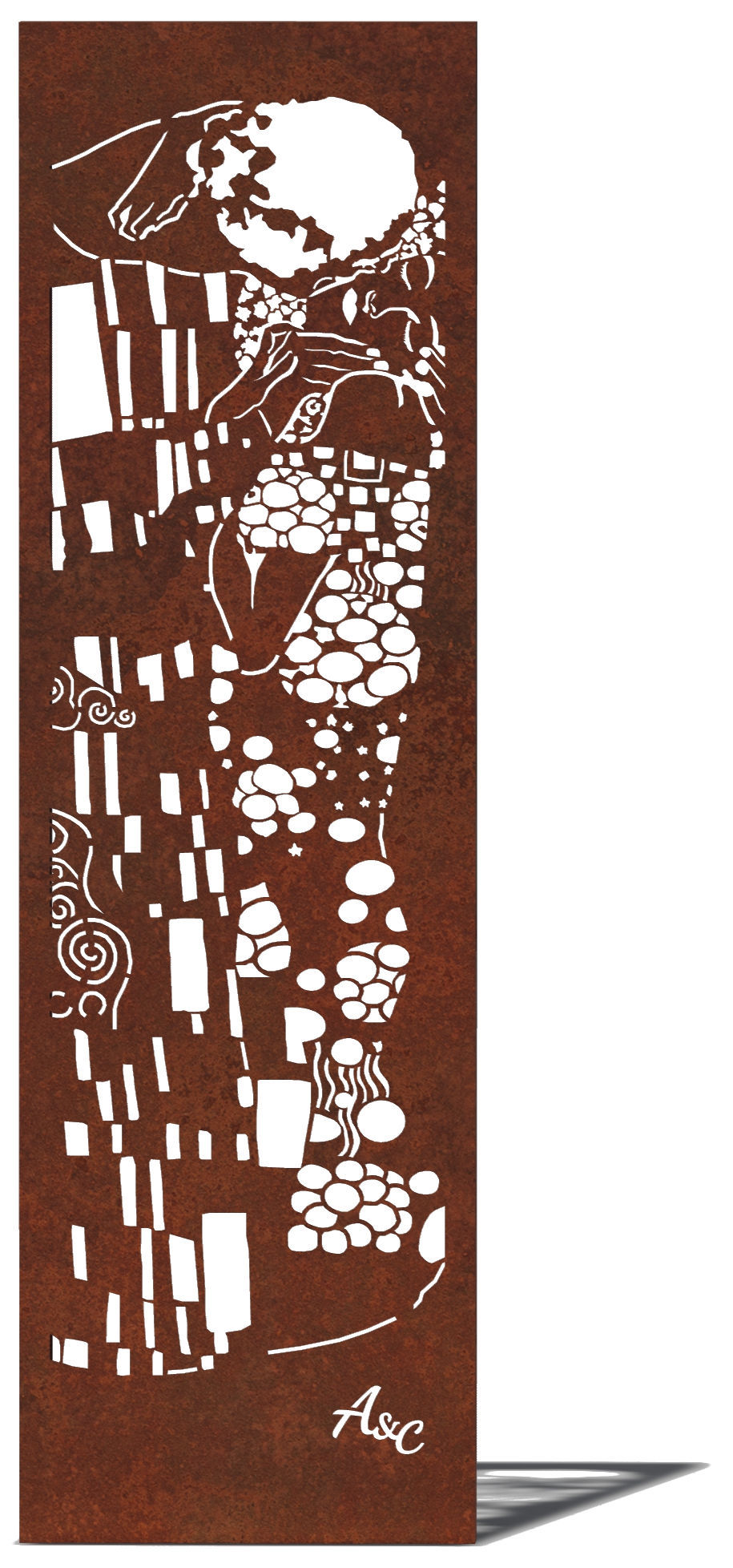 Miniature : panneau-corten-décoratif-pare-vue-occultant-jardin-aménagement-exterieur-piscine-spa-terrasse-le-baiser-klimt