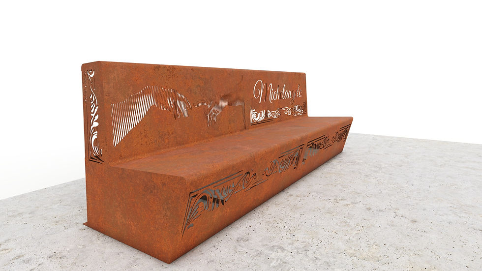 Miniature : Patio 2 Banquettes corten Artline 238cm