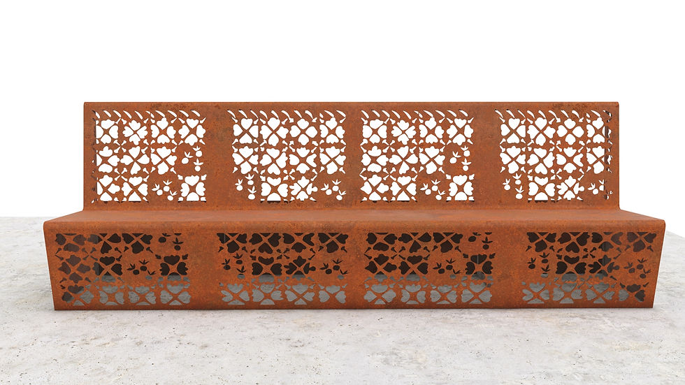 Miniature : Patio 2 Banquettes corten Artline 238cm