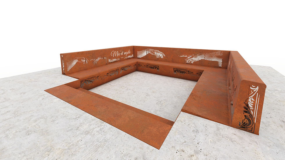 Miniature : Patio corten Gamme Artline en U à encastrer