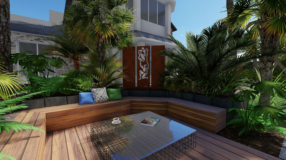 Miniature : panneau-corten-décoratif-pare-vue-occultant-jardin-aménagement-exterieur-piscine-spa-terrasse-nue-bleu-matisse