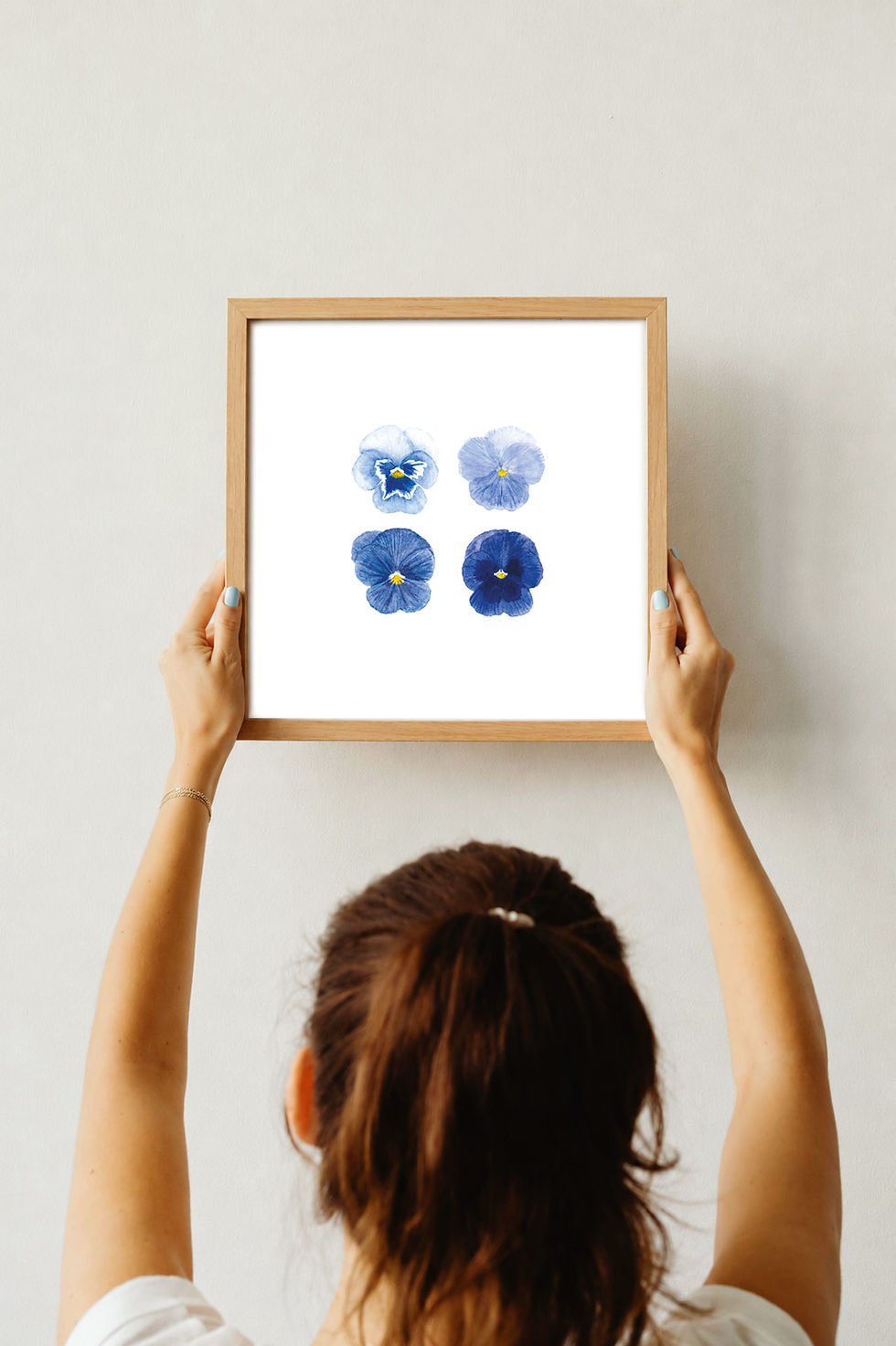 Miniature : Affiche 15x15 cm - pensée bleue
