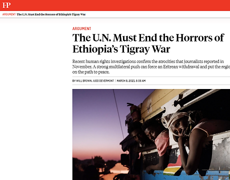 The U.N. Must End the Horrors of Ethiopia’s Tigray War
