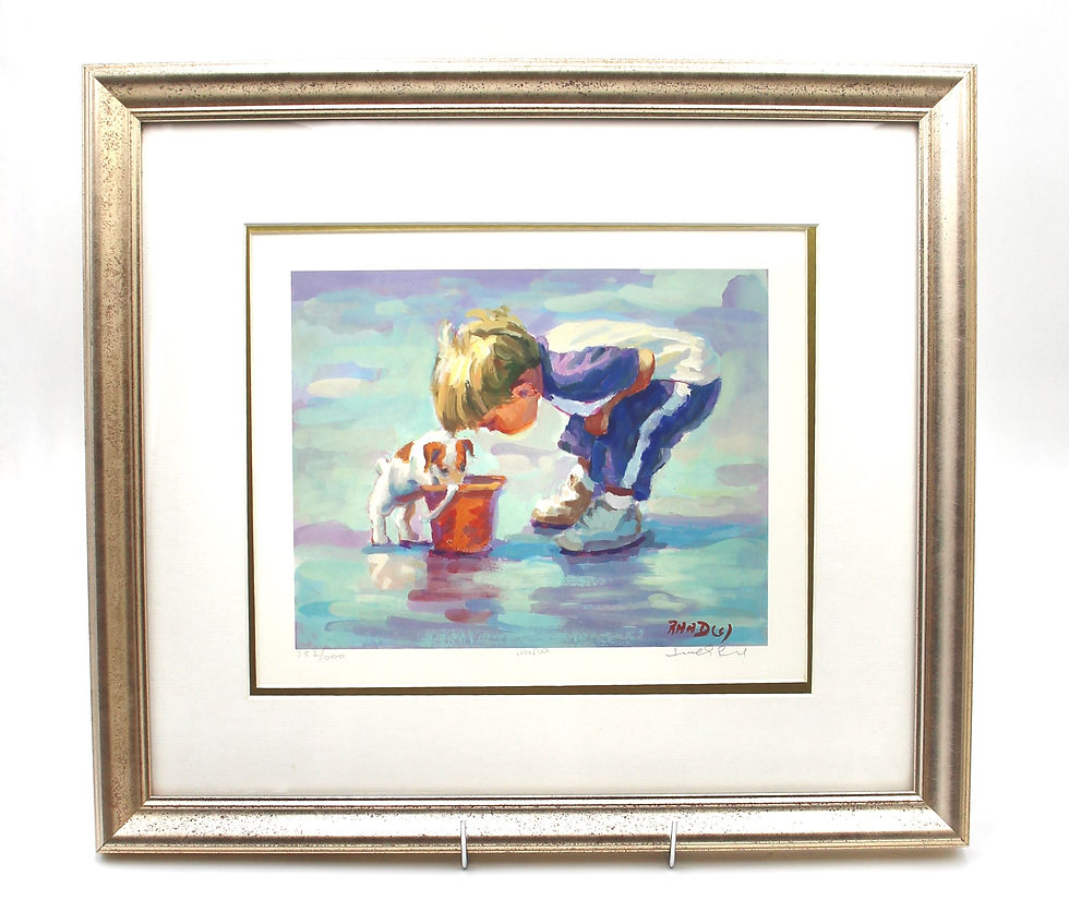 Framed LUCELLE RAAD "Wonder" Hand Signed Lithograph 252/1000
