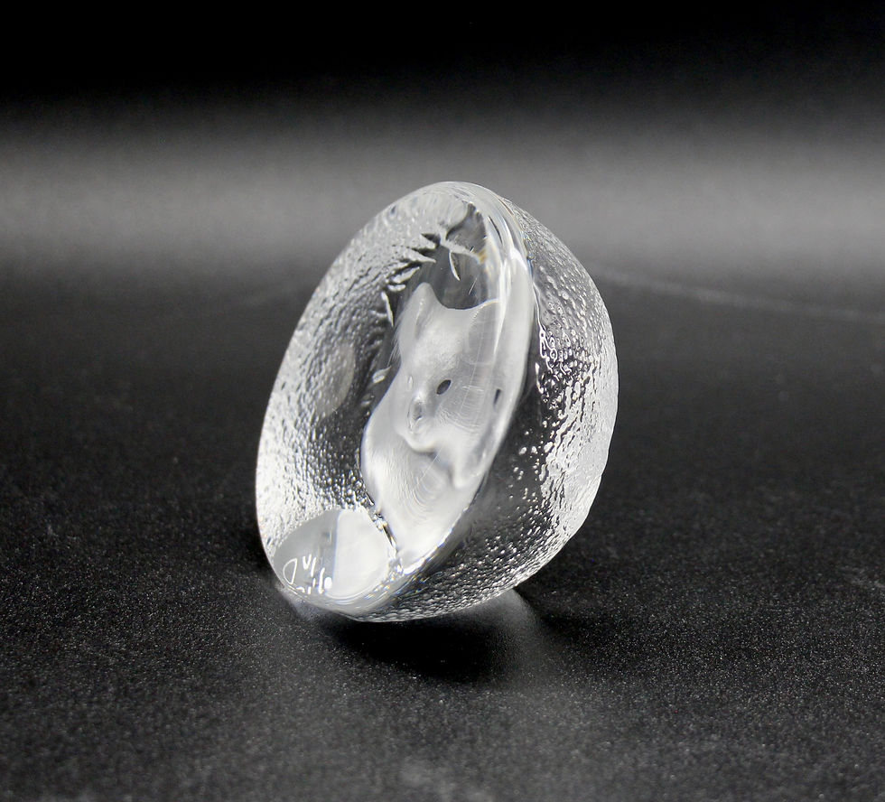 Thumbnail: MATS JONASSON Sweden Etched Lead Crystal Paperweight/Figurine of a Koala #7175