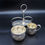 Thumbnail: Vintage ROBERTS & BELK Sheffield Silver Plate Sugar Bowl & Creamer on Stand